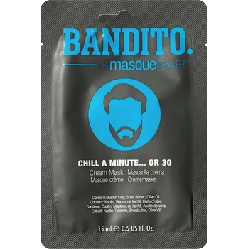 Pleťová maska masqueBAR - Bandito Chill a Minute.. Or 30 Cream Mask Péče o obličej 15 ml unisex