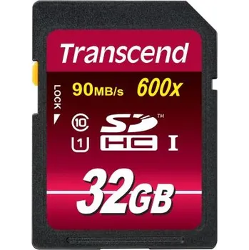 Paměťová karta Karta SD SDHC 32 GB MLC Transcend, řada: Ultimate -25 → plus 85°C 600x