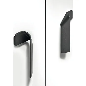 Nábytkové kování Häfele Designová úchytka ALISA / Černá matná 16 mm Levá