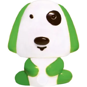 Noční světlo ACA Lighting LED dětská noční lampička do zásuvky s vypínačem PEJSEK 0,4W/230V/6000K, zelená