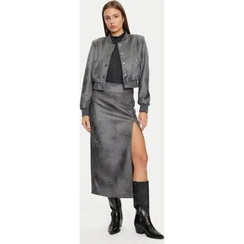 Dámská sukně ONLY Sukně z imitace kůže Paris 15330036 Šedá Regular Fit S