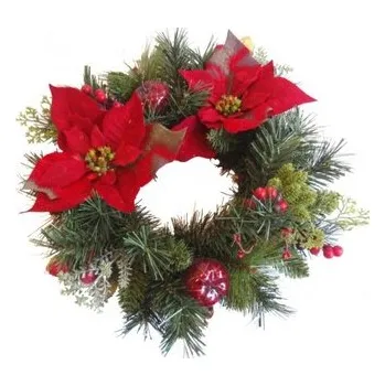 umělá květina Věnec zdobený, 40 cm FP7-122-6W
