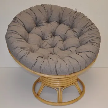 Papasan Ratanový papasan houpací medový polstr šedý melír