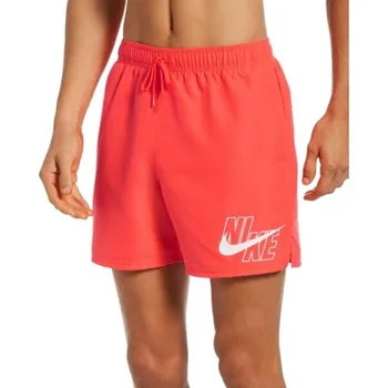 Pánské oblečení Pánské koupací šortky Nike LOGO SOLID 5 XL Lososová, Bílá