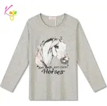 Dívčí tričko dl.r. Kugo FT1215, šedé