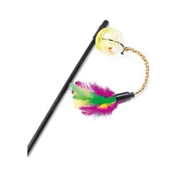 Hračka pro kočku Hračka kočka Udice Day and Night s míčkem a peřím KAR