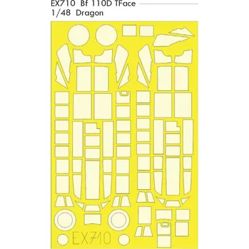 Plastikový model Eduard 1/48 Bf 110D Tface (DRAGON)