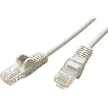 21.92.0580 Propojovací kabel RJ45/RJ45, U/UTP, 0,25m, kat. 5E, CCA, šedý