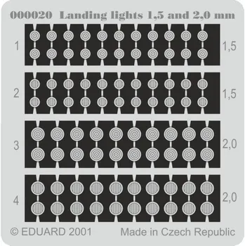 Plastikový model Eduard Landing lights 1,5 and 2mm