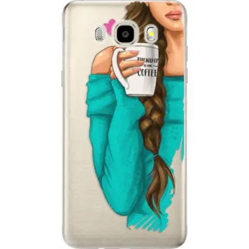 Pouzdro na mobilní telefon Odolné silikonové pouzdro iSaprio - My Coffe and Brunette Girl - Samsung Galaxy J5 2016