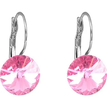 Náušnice Náušnice Rivoli se Swarovski Elements visací Light Rose 12 mm světle růžová