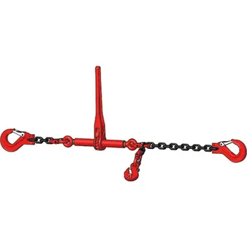 Upínací popruh Jednodílný kotevní systém G8 - černý řetěz Délka: 5 m, Ráčna: krátká páka, Řetěz: 8 x 24 mm