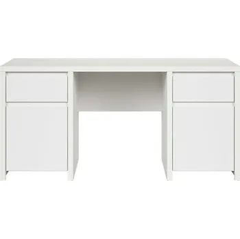 Psací stůl Kaspian psací stůl BIU2D2S/160, bílá/bílý mat