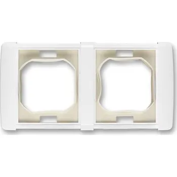 Elektrická zásuvka ABB ELEMENT Rámeček 3901E-A00942 B dvojnásobný (s těsnicí manžetou), IP44, bílá 3901E-A00942 B