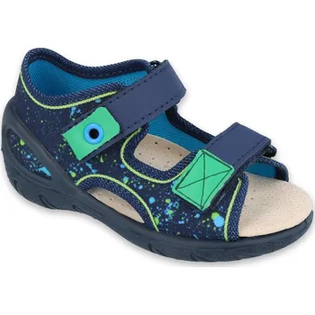 Chlapecké sandály Sandálky Befado Sunny 065P131 065X131 modrozelené s tečkami s koženou stélkou velikost: 20