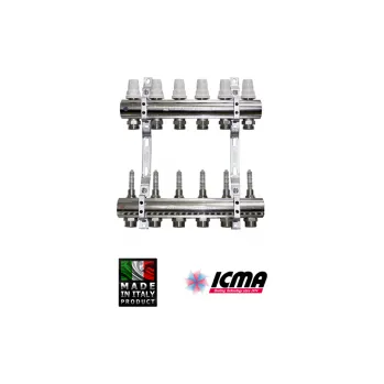 rozdělovač topení Rozdělovač pro podlahové topení ICMA s průtokoměry - 8 okruhů