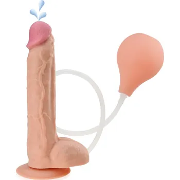 Dildo VELKÝ PENIS 26CM S EJAKULACÍ REALISTICKÉ DILDO NA PŘÍSAVCE - 7214330
