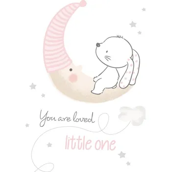 Dětská deka Herding Dětská deka Little Bunny, 75 x 100 cm, růžová