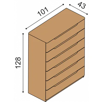 Komoda Komoda JELÍNEK FLABO 2Z6 Dub Rustik, olej natur