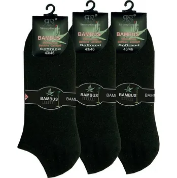 Pánské ponožky Dámské i pánské letní sneaker bambusové ponožky RS 39-42 černá
