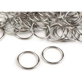 Kroužek O25 mm na koženou galanterii 730175, nikl