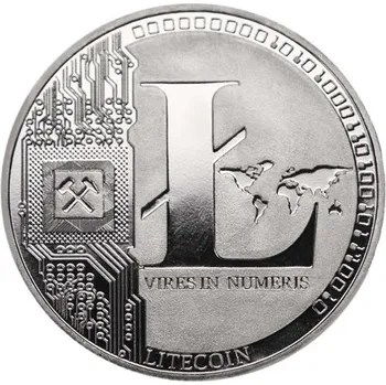 Jedna stříbrná mince litecoinu 40mm