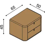 Noční stolek JELÍNEK LARA Dub, Walnut