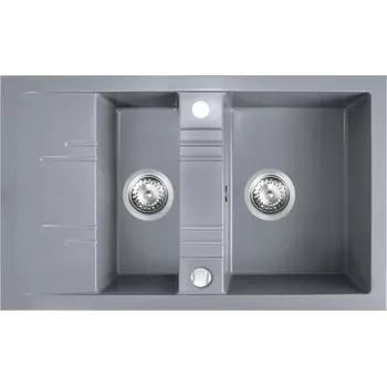 Granitový dřez Novaservis DRGM3/48/79GA šedý