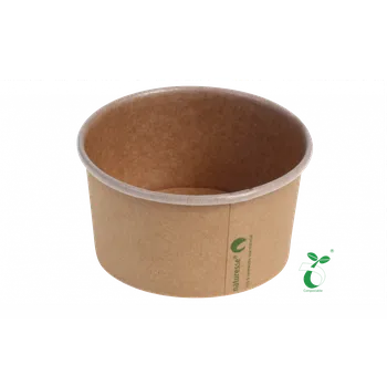 Jednorázové nádobí Zmrzlinové kelímky | 240 ml | Kompostovatelné | Z celuózy a PLA Balení: 50 Ks