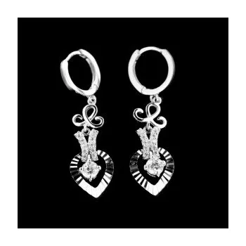 Náušnice Stříbrné náušnice kamenové kroužky