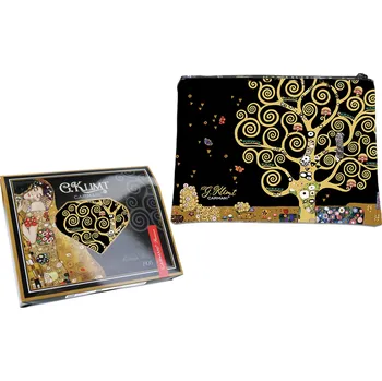 Carmani® Carmani - Kosmetická taštička G. Klimt Tree of Life - strom života v dárkové krabičce - 22*16,5*1 cm