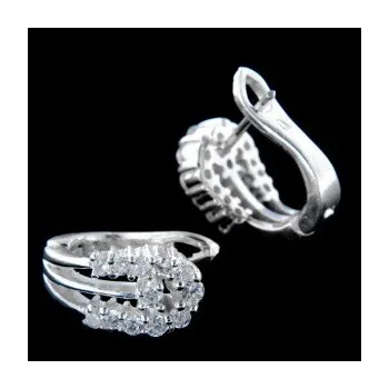 Náušnice Stříbrné náušnice s klasickým zapínáním