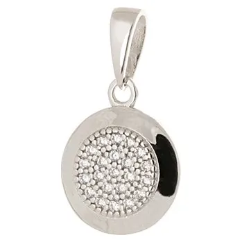 Přívěsek Přívěšek z bílého zlata se zirkony ZZ0733F + dárek zdarma