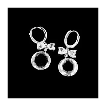 Náušnice Stříbrné náušnice kamenové kroužky