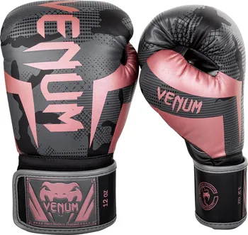 Boxerské rukavice Venum Elite rukavice černé/růžové vel.8