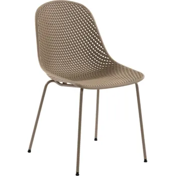 Jídelní židle Béžová plastová jídelní židle Kave Home Quinby