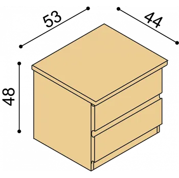 Nábytek Noční stolek JELÍNEK DITA / DALILA CINK Buk, Přírodní