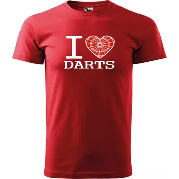 Pánská móda Malfini Triko s potiskem - I Love Darts - red - XS