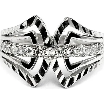 Prsten Stříbrný prsten s kameny