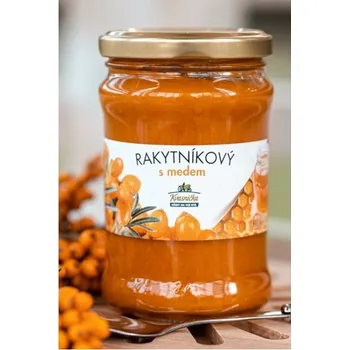 Rakytníkový džem – pasírovaný, slazený medem 275g Kvasnicka