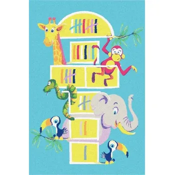 Koberec Dětský kusový koberec Agnella Funky Top Tom Lazur Zvířátka Modrý Rozměr: 160x220 cm