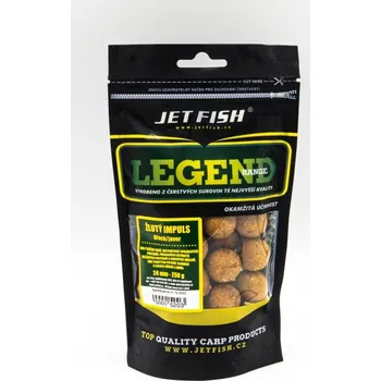 Boilies JetFish JET FISH Legend Range boilie 250g - 24mm : ŽLUTÝ IMPULS - OŘECH / JAVOR