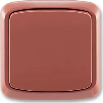 Stavebniny Tlačítko ABB TANGO bez kontrolky komplet vřesově červené