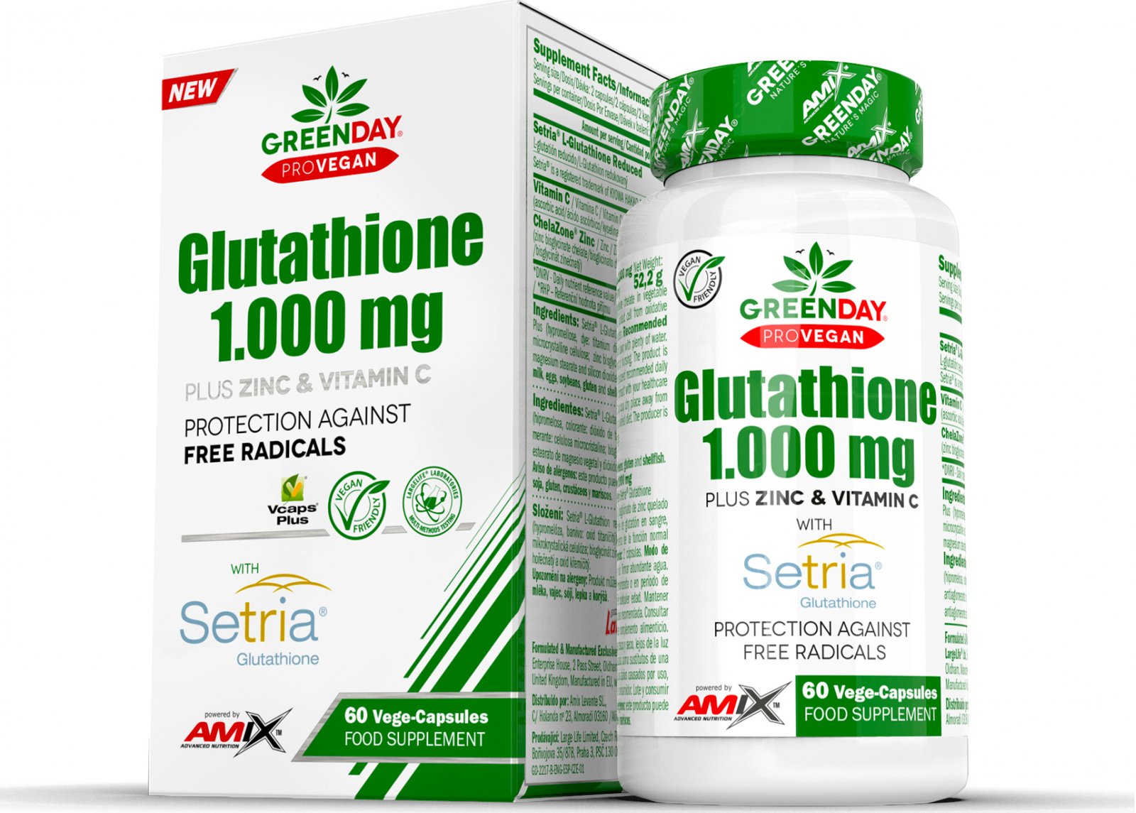 Amix Nutrition ProVegan Glutathione 1000 mg 60 cps.