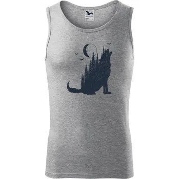 Pánské tílko Pánské tílko Malfini Core Vlk v lese