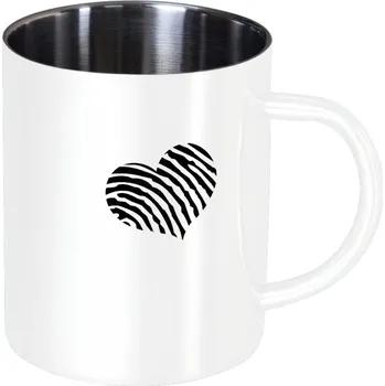 Nerezový hrnek Otisk srdce