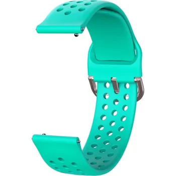 Příslušenství k chytrým hodinkám Silikonový sportovní řemínek 22mm se sponou pro hodinky Samsung / Huawei / Xiaomi / Garmin Barva: Tyrkysová