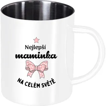 Nerezový hrnek Nejlepší maminka na celém světě - mašlička