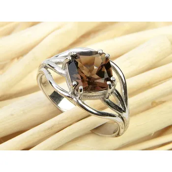 Prsten Prsten se záhnědou kosočtverec standard brus Ag 925/1000+Rh