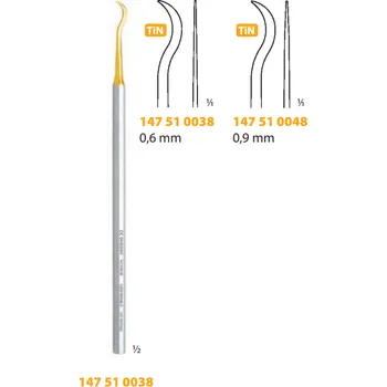 Medin Nástroj na zubní kámen srpkový 15.5 cm TIN velikost: 0.6